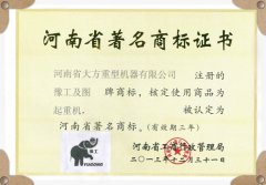 河南省著名商标证书
